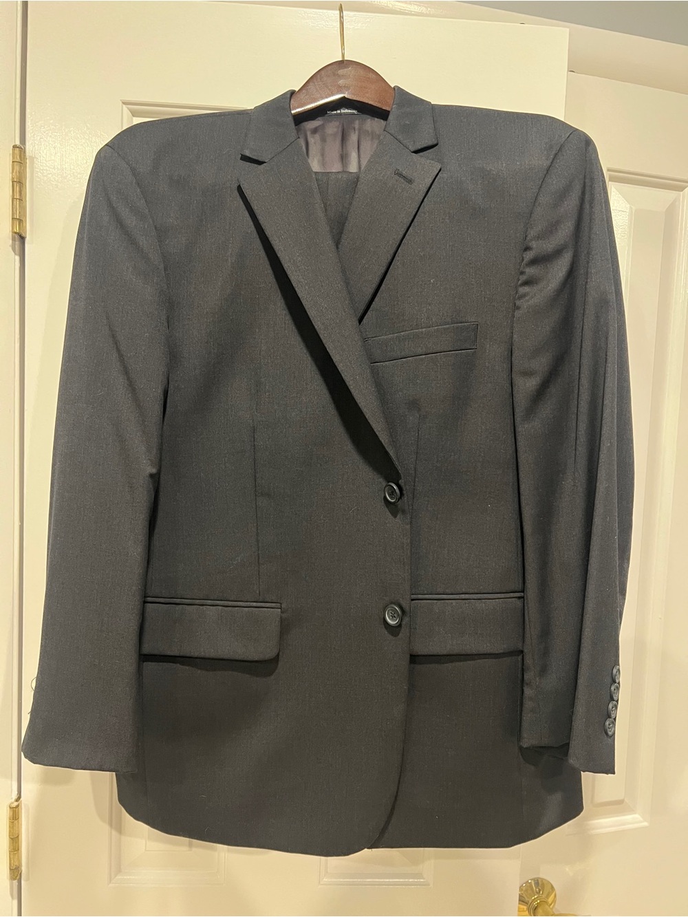 Banana Republic Men's Black Two-Button Notch Lapel Suit Jacket